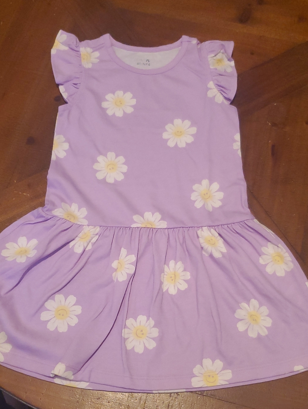 Garanimals Lilac Daisy Ruffle-Sleeve Dress